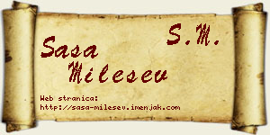 Saša Milešev vizit kartica